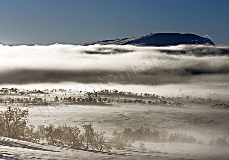 atmosphere, banks of mist, fog, landscapes, mire, mist, mountain, mountains, nature, storkluken, Visjvalen, winter