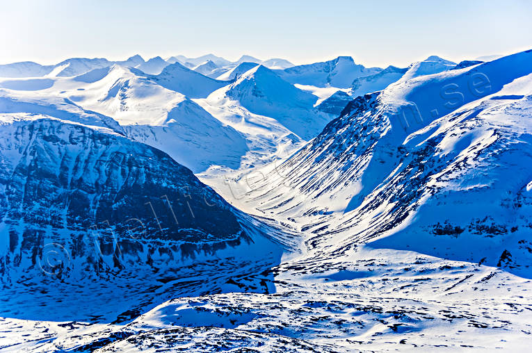 aerial photo, aerial photo, aerial photos, aerial photos, Basstavagge, Dagartjhkk, drone aerial, drnarfoto, landscapes, Lapland, mountain peaks, Pastavagge, Rinim, Sarek, winter, hpar