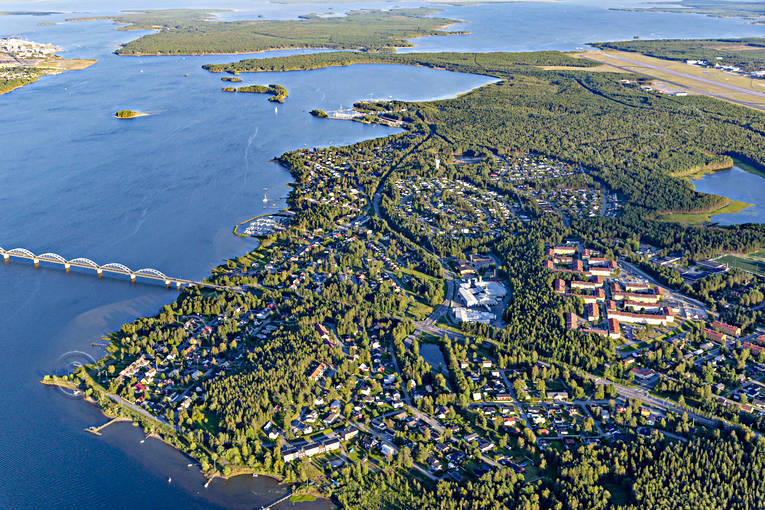 aerial photo, aerial photo, aerial photos, aerial photos, Bergnsbron, Bergnset, bridge, drone aerial, drnarfoto, Granudden, Grsjlfjrden, Htrsket, Lulea, North Bothnia, stder, summer, Trollheden