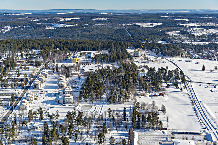 aerial photo, aerial photo, aerial photos, aerial photos, Björkbacka, drone aerial, drönarfoto, Jamtland, Ostersund, städer, winter