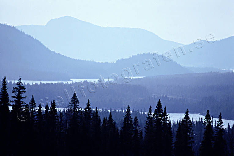 blueing, forests, horizons, Jamtland, landscapes, mountain, spring, Stroms Vattudal, Vattudalen