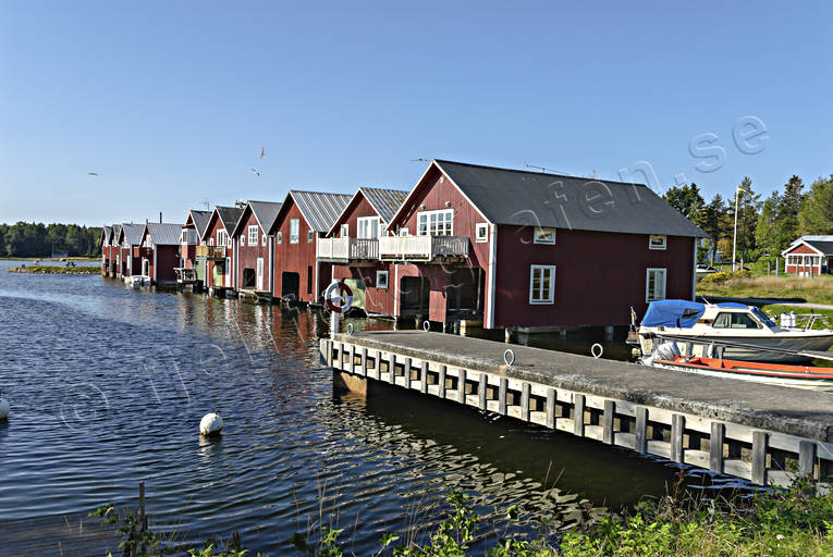 boat house, boat-houses, buildings, cabins, cottage, fishing village, Halsingland, Hårte