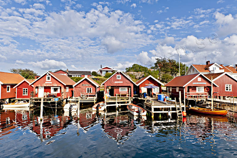 boat-houses, Bohuslän, cabins, coast, fishing, Havstenssund, samhällen, sea, seasons, summer, work