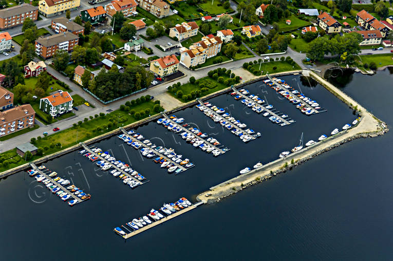 Boat harbour Froson aerial photo aerial photo, aerial photo, aerial photos, aerial photos, boat harbour, drone aerial, drönarfoto, Froson, harbour, Jamtland, Ostersund, port, small-boat harbour, städer, summer