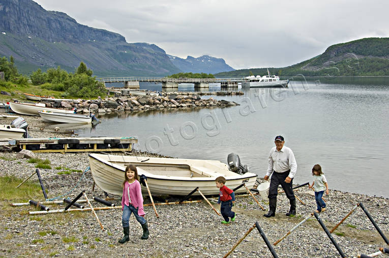 boat landing, landscapes, Langas, Lapland, saltoluokta, small boat harbour, small-boat harbour, summer