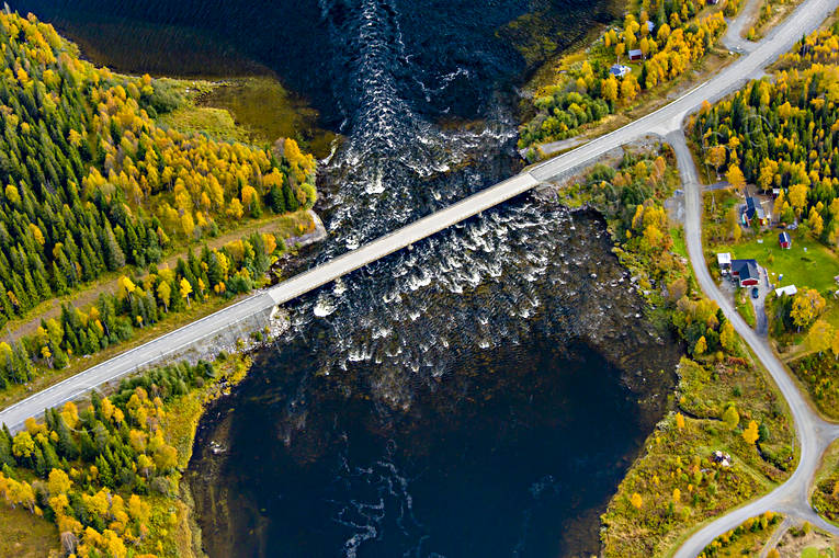 aerial photo, aerial photo, aerial photos, aerial photos, are river, autumn, Bodsjsundet, drone aerial, drnarfoto, fishing spots, Jamtland, watercourse