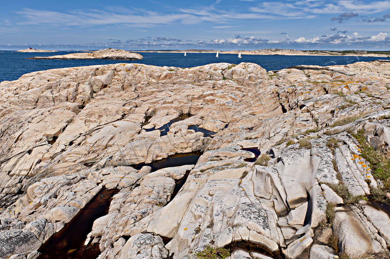 archipelago, Bohusln, coast, granit, lake, landscapes, nature, rocks, sea, summer