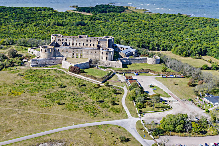 aerial photo, aerial photo, aerial photos, aerial photos, Borgholm, Borgholms, castle ruin, drone aerial, drnarfoto, engineering projects, installations, oland, ruin, samhllen, summer