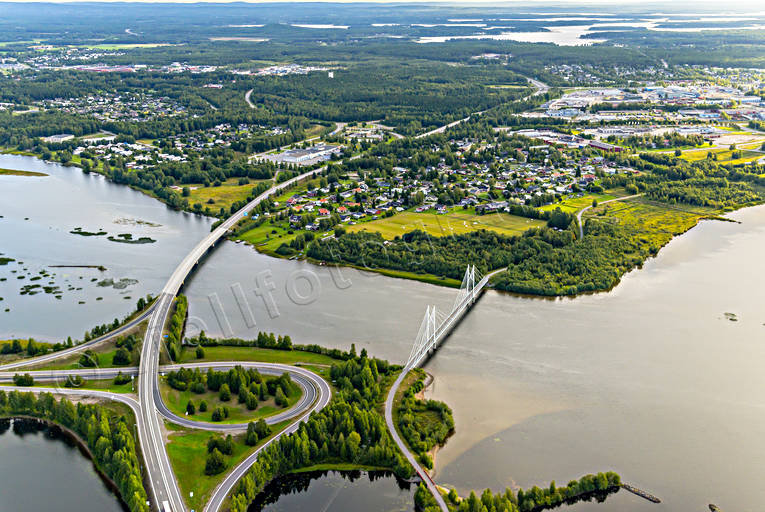 aerial photo, aerial photo, aerial photos, aerial photos, avfart, Bergsvikssundet, bridge, bridges, cable bridge, suspender bridge, cykelbro, cykelbron, Degernget, drone aerial, drnarfoto, E4 highway, Killingholmen, landscapes, North Bothnia, Pitea, pfart, samhllen, summer