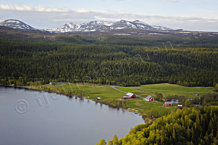 aerial photo, aerial photo, aerial photos, aerial photos, Ann lake, Bunnerfjallen, Bunnerviken, drone aerial, drnarfoto, farm, Jamtland, landscapes, summer