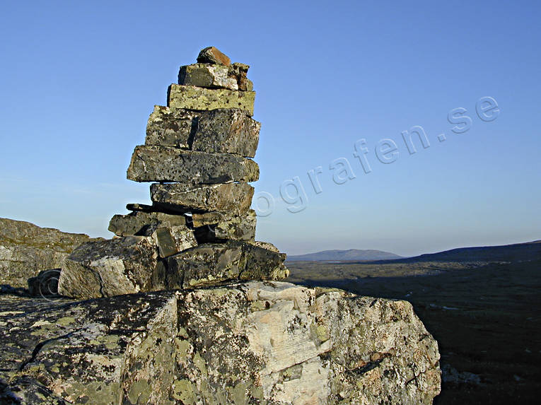 cairn, Jamtland, landscapes, market-out, mountain route, mountains, stone cairn, summer, track
