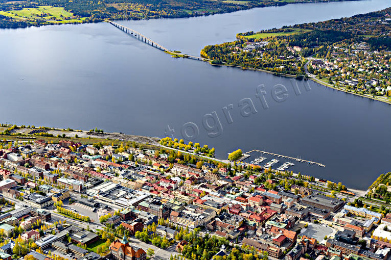 aerial photo, aerial photo, aerial photos, aerial photos, autumn, centre, drone aerial, drnarfoto, harbour, Jamtland, odenslund, Odensvik, Ostersund, port, small-boat harbour, stder, Vallsund Bridge