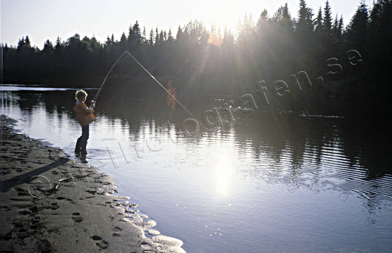 angling, children, Dam river, fishing, reel, reel fishing, spin fishing, spinning