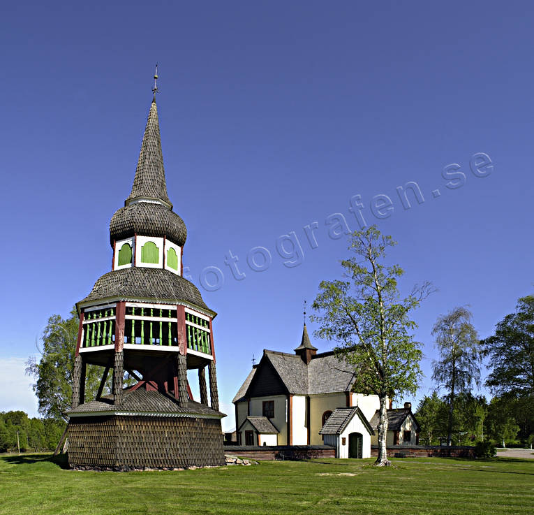 Älvros, bell tower, chapel, church, church, churches, Herjedalen, samhllen, summer, villages