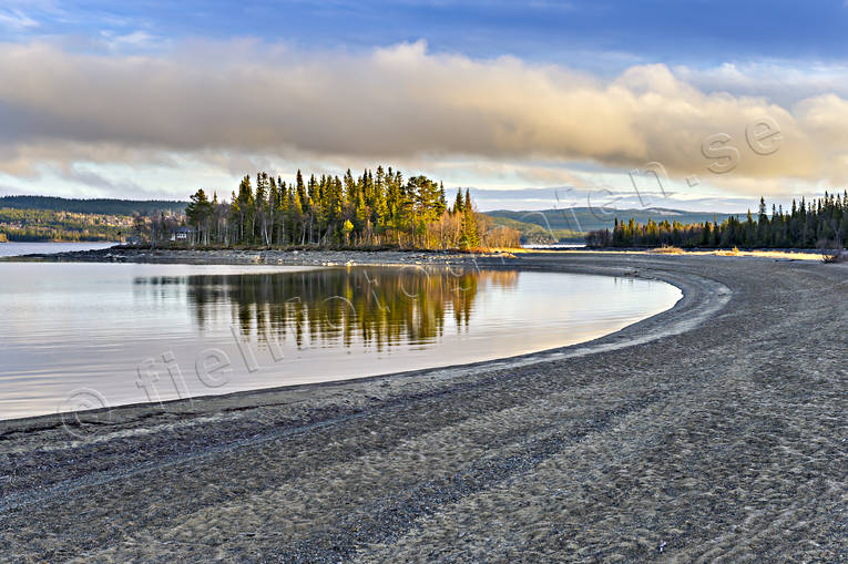 autumn, beach, Cold lake, Jamtland, lake, landscapes, nature, sand, seasons