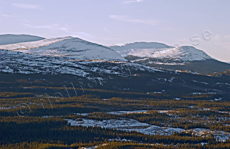 Drommen, Jamtland, landscapes, mountain, mountain forest, Western mountain, winter, winter mountains, woodland