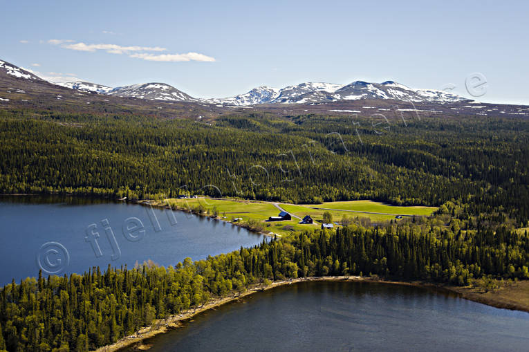 aerial photo, aerial photo, aerial photos, aerial photos, Ann lake, Bunnerfjallen, Bunnerviken, drone aerial, drönarfoto, farm, Jamtland, landscapes, summer