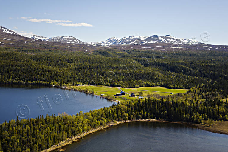 aerial photo, aerial photo, aerial photos, aerial photos, Ann lake, Bunnerfjallen, Bunnerviken, drone aerial, drnarfoto, farm, Jamtland, landscapes, summer