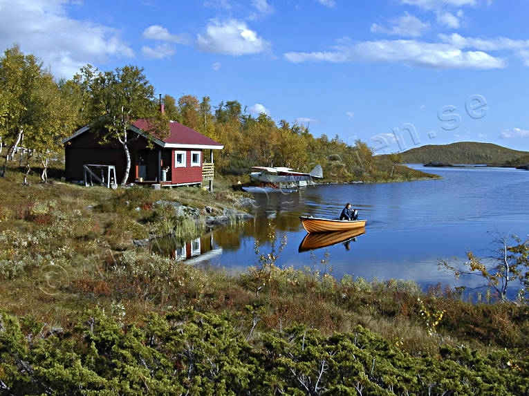 buildings, fishing hut, hunting hut, hunting cabin, Lapland, mountain hut, Tjarnberg