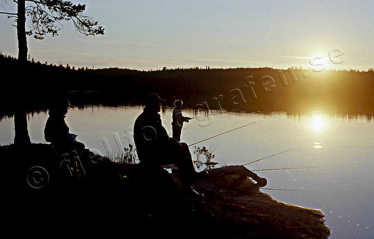 angling, angling, fishing, Landom lake, sunset