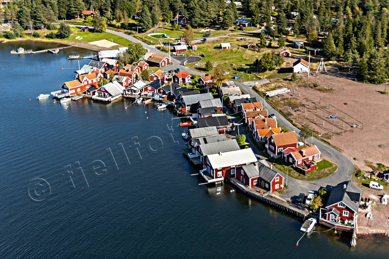 aerial photo, aerial photo, aerial photos, aerial photos, Angermanland, boat house, cabins, drone aerial, drnarfoto, fishing village, installations, Norrfllsviken, port, summer