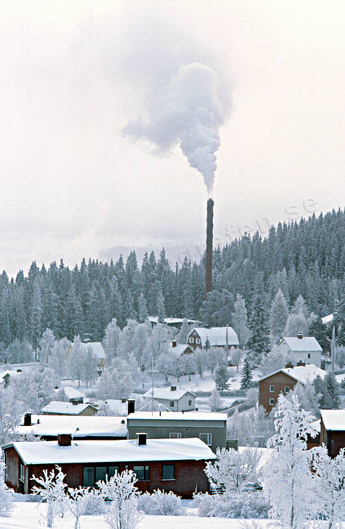 chimney, conservation, district-heating, long-distance heating, environment, environmental damage, environmental influence, Froson, nature, pollution, winter