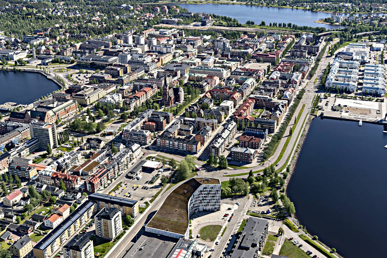aerial photo, aerial photo, aerial photos, aerial photos, drone aerial, drnarbild, drnarfoto, Lulea, North Bothnia, stder, summer