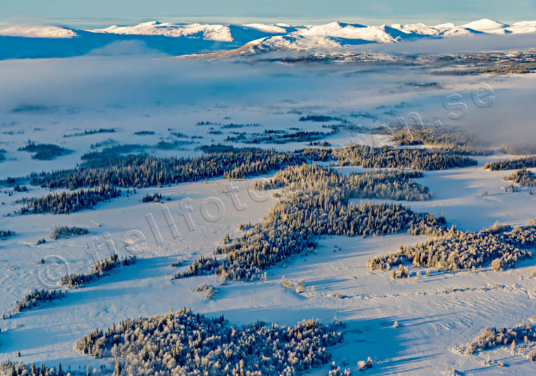 aerial photo, aerial photo, aerial photos, aerial photos, drone aerial, drönarfoto, Flån, fog, Jamtland, landscapes, Offerdalsfjällen, winter
