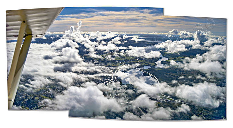 aerial photo, aerial photo, aerial photos, aerial photos, drone aerial, drnarfoto, E14 highway, fog, fog clouds, Jamtland, Krokom, landscapes, panorama, road, samhllen, summer