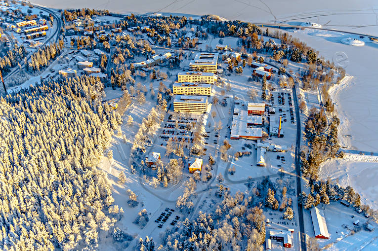 aerial photo, aerial photo, aerial photos, aerial photos, drone aerial, drönarfoto, Froson, Frösö Strand, Frösöklinikerna, Jamtland, Ostersund, städer, winter