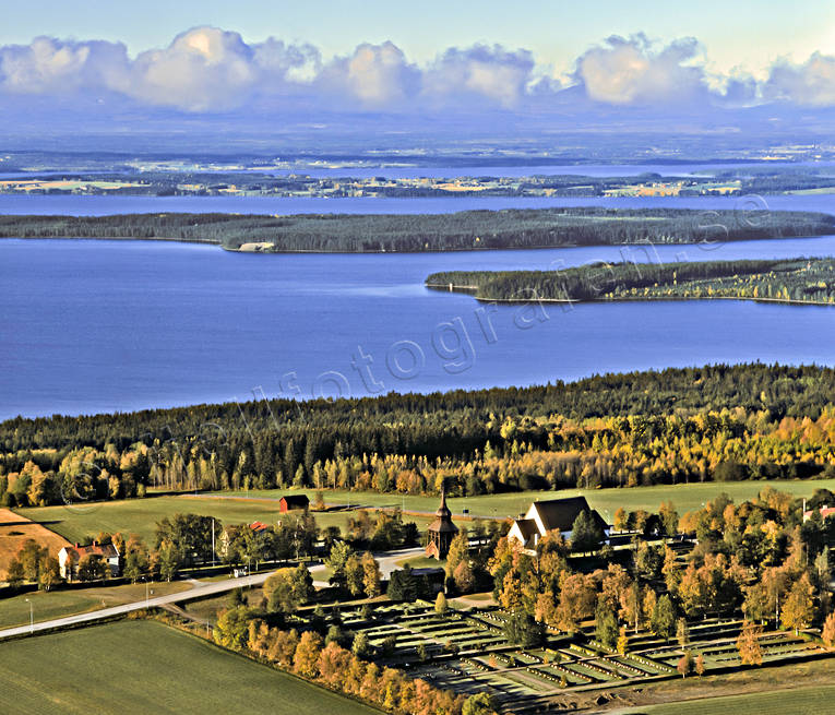 aerial photo, aerial photo, aerial photos, aerial photos, autumn, church, church, churches, drone aerial, drnarfoto, Froson, Frs kyrka, Great Lake, Jamtland, landscapes, Ostersund, stder