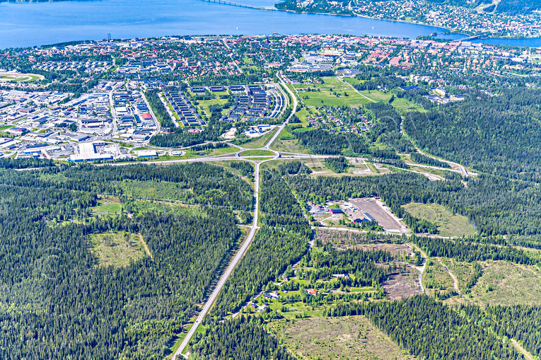 aerial photo, aerial photo, aerial photos, aerial photos, drone aerial, drönarfoto, Furulund, Jamtland, Körfältet, Ostersund, städer, summer