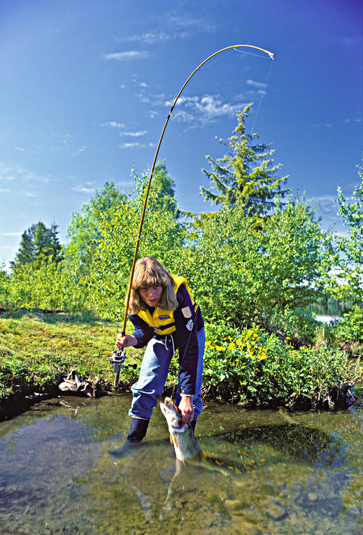 anglers, angling, early, fishing, girl, girl, Kattstrupe lake, northern pike fishing, pike, reel, reel fishing, spin fishing, spinning