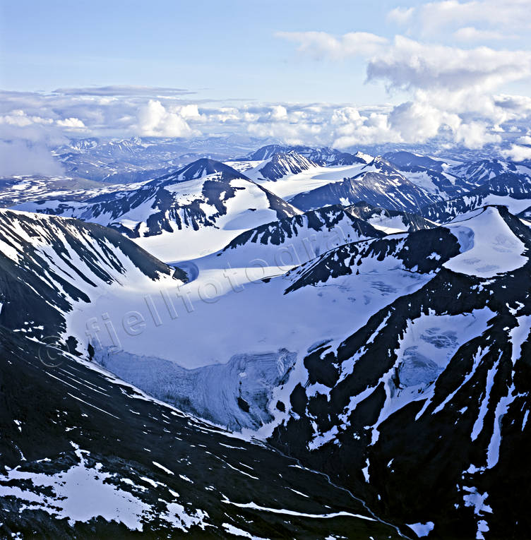 aerial photo, aerial photo, aerial photos, aerial photos, Akkajekna, Akkavagge, Alkavagge, drone aerial, drnarfoto, glacier, landscapes, Lapland, mountain peaks, national park, Sadelberget, Sarek, summer