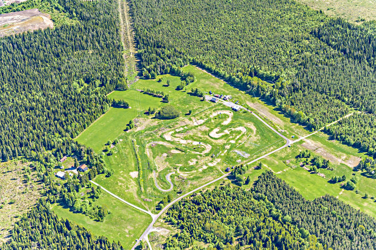 aerial photo, aerial photo, aerial photos, aerial photos, drone aerial, drnarfoto, Grfssen, Jamtland, motorbana, Ostersund, scooter stadium, stder, summer
