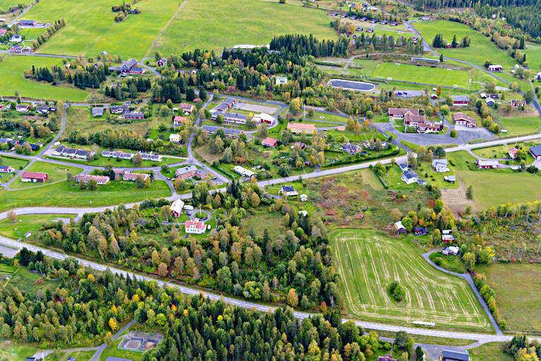 aerial photo, aerial photo, aerial photos, aerial photos, autumn, drone aerial, drönarfoto, Hallen, Hallenbygden, Jamtland, landscapes, samhällen