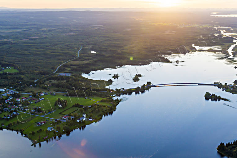 aerial photo, aerial photo, aerial photos, aerial photos, bridge, drone aerial, drönarfoto, Hammerdal, Hammerdalssjön, Jamtland, landscapes, samhällen, summer