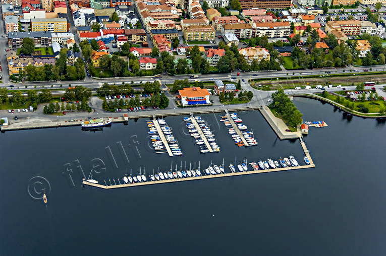 aerial photo, aerial photo, aerial photos, aerial photos, boats, communications, drone aerial, drnarfoto, harbour, Jamtland, Ostersund, port, small-boat harbour, stder, summer, water