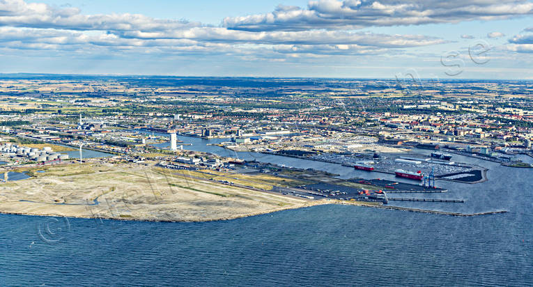 aerial photo, aerial photo, aerial photos, aerial photos, drone aerial, drnarfoto, Industrihamnen, Malm, port, Skne, stder, summer