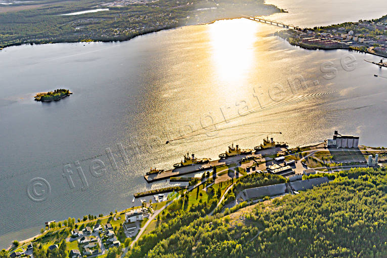 aerial photo, aerial photo, aerial photos, aerial photos, drone aerial, drönarfoto, evening, harbour, isbrytare, Lulea, North Bothnia, städer, summer, sunset