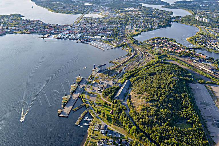 aerial photo, aerial photo, aerial photos, aerial photos, drone aerial, drnarfoto, harbour, isbrytare, Lulea, North Bothnia, stder, summer