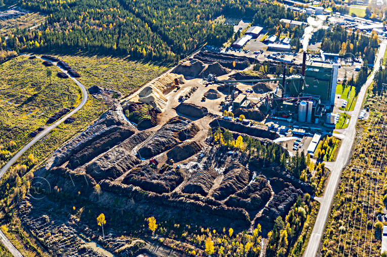 aerial photo, aerial photo, aerial photos, aerial photos, drone aerial, drnarfoto, industrial area, jamtkraft, Jamtland, Lugnvik, Ostersund, stder, thermal power station, vrmekraftverk