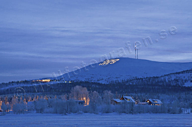 blue, Dundret, evening, Gallivare, julstämmning, landscapes, Lapland, mid-winter, mountain, night, night picture image, winter, winter's night, winter's night