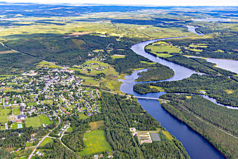 aerial photo, aerial photo, aerial photos, aerial photos, Angerman river, Angermanland, drone aerial, drnarfoto, Junsele, samhllen, summer