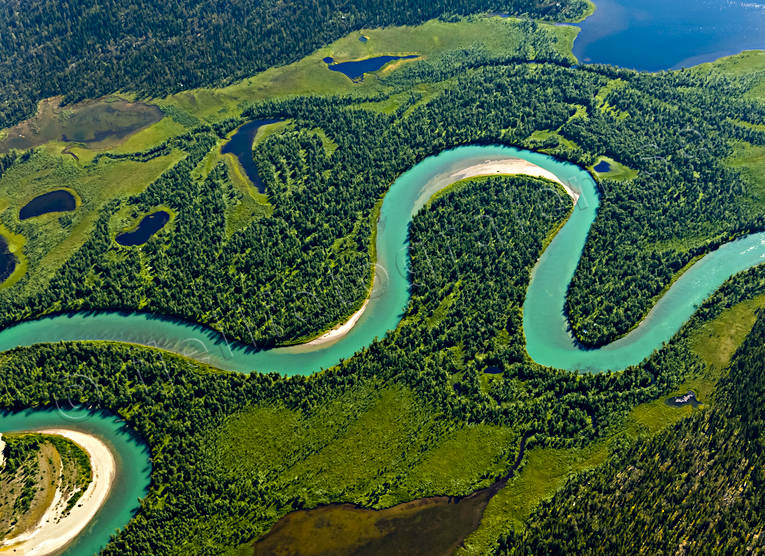 aerial photo, aerial photo, aerial photos, aerial photos, drone aerial, drnarfoto, Kamajakka, landscapes, Lapland, meanders, meanders, mountain pictures, summer, nok, nokjaure