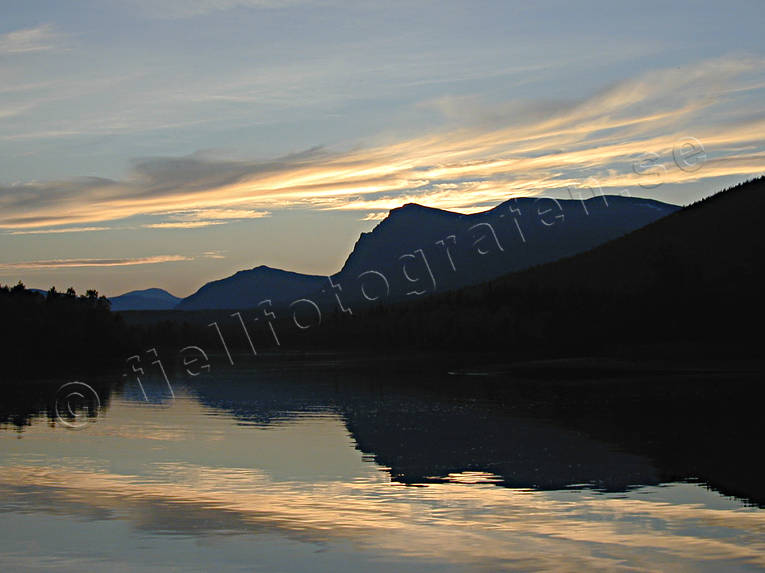 autumn, evening, Kamajakka, Kaskaivo, Kvikkjokk, landscapes, Lapland, mountain, national park, national parks, Sarek, sunset