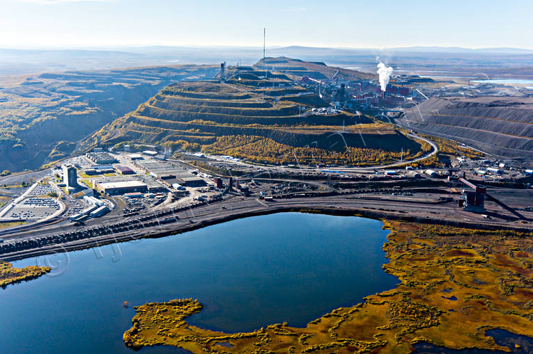 aerial photo, aerial photo, aerial photos, aerial photos, autumn, drone aerial, drnarfoto, jrnmalm, Kiruna, Kirunagruvan, landscapes, Lapland, mine, mountain pictures, stder