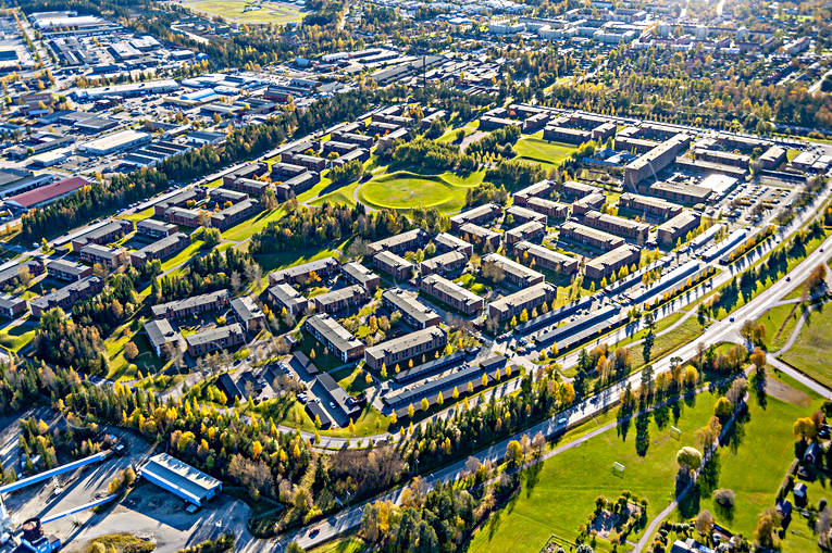 aerial photo, aerial photo, aerial photos, aerial photos, autumn, drone aerial, drnarfoto, Jamtland, Krfltet, Ostersund, residential area, stder