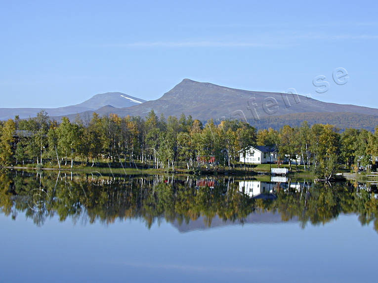 autumn, dead calm, Kult lake, landscapes, Lapland, Saxnas, Statsfjallet, still