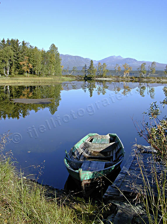 autumn, dead calm, Kult lake, landscapes, Lapland, Saxnas, still